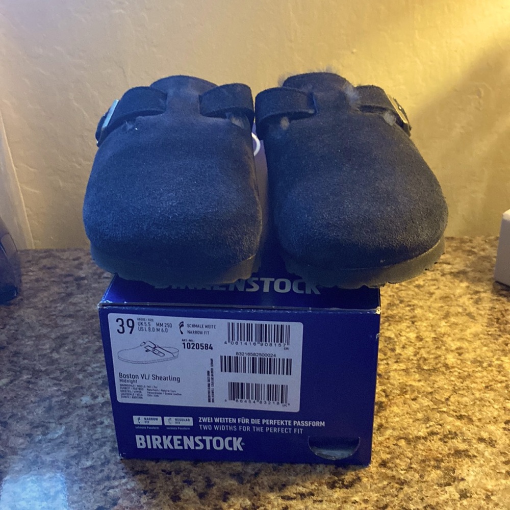 Birkenstock Boston VL/Shearling Midnight